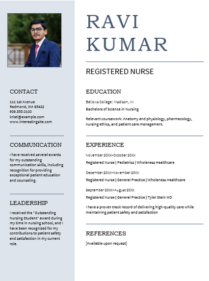 resume writing for nurse truecv